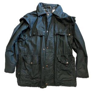 The Australian Outback Collection Green Chore Coat Jacket Oil Skin Ranch Wear XL